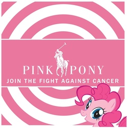 Size: 722x725 | Tagged: artist needed, source needed, safe, pinkie pie, g4, breast cancer, poster, ralph lauren