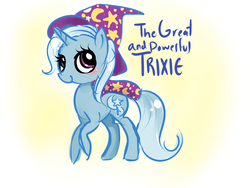 Size: 2000x1500 | Tagged: safe, artist:geekpony, trixie, g4, blushing, cute, smiling