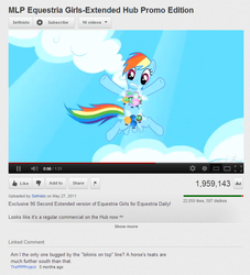 Size: 680x748 | Tagged: safe, rainbow dash, g4, equestria girls (song), parasprite bikini, youtube comments