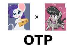 Size: 1008x661 | Tagged: safe, octavia melody, rarity, monster pony, octopony, original species, g4, crack shipping, exploitable meme, female, lesbian, meta, octaviapus, otp, rarimouse, ship:raritavia, shipping, species swap, wat