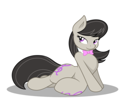 Size: 7000x6000 | Tagged: safe, artist:joey darkmeat, artist:mamandil, color edit, edit, octavia melody, earth pony, pony, .svg available, absurd resolution, bedroom eyes, bowtie, colored, cutie mark, female, hooves, mare, simple background, solo, transparent background, vector