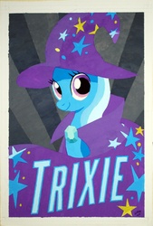 Size: 939x1388 | Tagged: safe, artist:subtlepixel, trixie, pony, unicorn, g4, female, mare, poster, smiling, solo