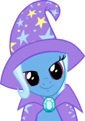 Size: 4188x6000 | Tagged: safe, artist:derpotronic, trixie, pony, unicorn, g4, absurd resolution, cape, clothes, female, hat, horn, mare, simple background, smiling, smirk, solo, transparent background, trixie's cape, trixie's hat