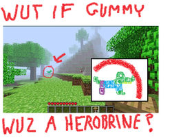 Size: 940x755 | Tagged: safe, gummy, g4, exploitable meme, herobrine, meme, minecraft, wut if gummy wuz a meme