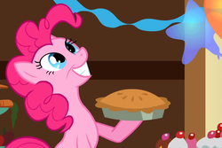 Size: 960x640 | Tagged: safe, screencap, pinkie pie, a bird in the hoof, g4, my little pony: friendship is magic, season 1, pie