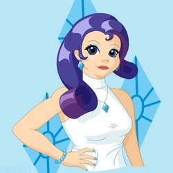 Size: 900x900 | Tagged: safe, artist:prettykitty, rarity, human, g4, humanized, solo