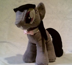 Size: 1615x1453 | Tagged: safe, artist:manlystitches, octavia melody, earth pony, pony, g4, bowtie, happy, irl, photo, plushie, smiling, solo