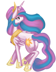 Size: 2550x3300 | Tagged: safe, artist:fauxsquared, princess celestia, alicorn, pony, g4, female, high res, simple background, solo