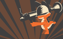 Size: 1280x800 | Tagged: safe, artist:1nfy, spike, g4, gun, male, rocket launcher, soldier, soldier (tf2), solo, team fortress 2