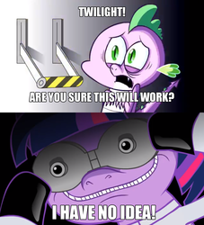 Size: 1274x1404 | Tagged: safe, spike, twilight sparkle, .mov, magic.mov, g4, parody, team fortress 2