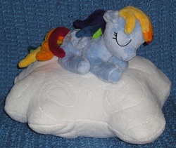 Size: 1511x1274 | Tagged: artist needed, safe, rainbow dash, g4, cute, daaaaaaaaaaaw, irl, photo, plushie, sleeping