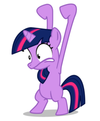 Size: 500x600 | Tagged: safe, artist:jennk777, twilight sparkle, g4, bipedal, filly, silly filly