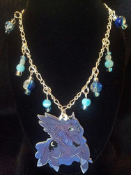 Size: 570x760 | Tagged: artist needed, safe, princess luna, pony, g4, etsy, irl, jewelry, merchandise, necklace, photo, solo