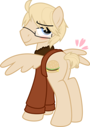 Size: 3510x4944 | Tagged: safe, artist:petalierre, pegasus, pony, butt, glasses, heart, hetalia, plot, ponified, simple background, transparent background, united states, vector