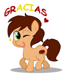 Size: 600x696 | Tagged: safe, artist:askponyspain, pony, chibi, hetalia, ponified, simple background, solo, spain, transparent background