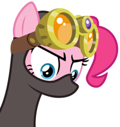 Size: 4741x5000 | Tagged: safe, artist:ambassad0r, pinkie pie, g4, the crystal empire, absurd resolution, goggles, pinkie spy, simple background, transparent background, vector