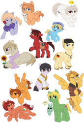 Size: 828x1211 | Tagged: safe, artist:akie-tara, canada, china, clothes, england, france, germany, hetalia, italy, japan, nation ponies, ponified, prussia, romano, russia, sealand, simple background, transparent background, united states