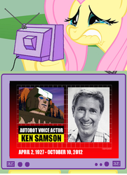 Size: 730x1008 | Tagged: safe, fluttershy, pony, g4, exploitable meme, hound, ken samson, meme, transformers, tv meme