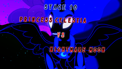 Size: 1280x720 | Tagged: safe, nightmare moon, princess celestia, g4, tekken, tekken 2, versus screen