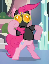 Size: 393x515 | Tagged: safe, screencap, pinkie pie, g4, season 3, the crystal empire, pinkie spy, splinter cell, spy