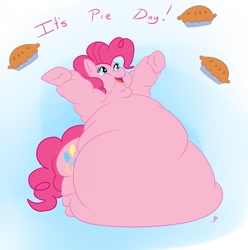 Size: 1269x1280 | Tagged: safe, artist:hungryjackal, pinkie pie, g4, fat, morbidly obese, obese, pie, piggy pie, pudgy pie