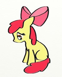 Size: 442x553 | Tagged: safe, artist:masterpie7, apple bloom, g4, crying, sad