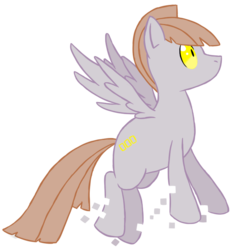 Size: 671x708 | Tagged: safe, artist:knazgle, missingno, pegasus, pony, pokémon, ponified, simple background, solo, spread wings, transparent background, wings