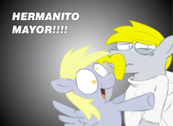 Size: 550x400 | Tagged: safe, artist:benja, derpy hooves, pegasus, pony, ask ask-the-ponies, g4, female, kluxy, mare, pony racista, spanish, tumblr