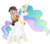 Size: 900x788 | Tagged: safe, artist:elbruno3593, princess celestia, human, g4, angry, britain, british, crossover, henry hatsworth, henry hatsworth in the puzzling adventure, riding, simple background, transparent background, vector