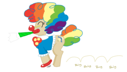 Size: 2546x1444 | Tagged: safe, artist:captain-marvelous, mayor mare, earth pony, pony, g4, clown, female, mare, rainbow wig, simple background, solo, transparent background