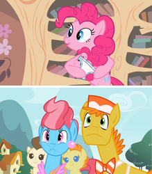 Size: 1280x1464 | Tagged: safe, artist:capnpea, edit, carrot cake, cup cake, pinkie pie, pound cake, pumpkin cake, g4, self ponidox