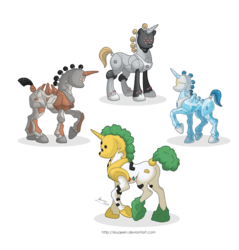 Size: 1280x1339 | Tagged: safe, artist:almairis, golem, ice pony, regice, regigigas, regirock, registeel, genderless, group, legendary pokémon, metal pony, pokémon, ponified, ponymon, quartet, rock pony, simple background, transparent background