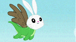 Size: 853x480 | Tagged: safe, edit, screencap, angel bunny, gummy, opalescence, owlowiscious, g4, may the best pet win, season 2, alien take, allpet, animated, fusion, gif, nightmare fuel, reversed, wat