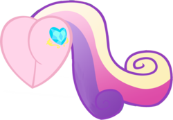 Size: 900x624 | Tagged: safe, artist:rayodragon, princess cadance, alicorn, pony, g4, butt, butt only, female, get, heart, heart butt, index get, lovebutt, plot, simple background, solo, tail, tail aside, transparent background, vector
