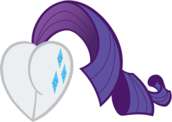Size: 885x628 | Tagged: safe, artist:rayodragon, rarity, pony, unicorn, g4, butt, butt only, female, heart, heart butt, plot, simple background, solo, tail, tail aside, transparent background