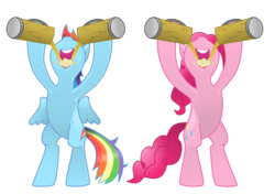 Size: 1256x884 | Tagged: safe, artist:saturdaymorningproj, pinkie pie, rainbow dash, earth pony, pegasus, pony, g4, bipedal, cider, nose in the air, simple background, transparent background, vector