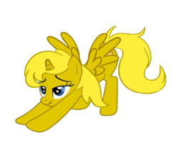 Size: 900x718 | Tagged: safe, oc, oc only, oc:ticket, alicorn, pony, alicorn oc, exploitable meme, female, iwtcird, meme, scrunchy face, simple background, solo, stretching, transparent background