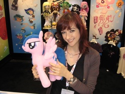 Size: 640x480 | Tagged: safe, artist:chythar, firefly, g1, g4, g1 to g4, generation leap, irl, lauren faust, photo, plushie