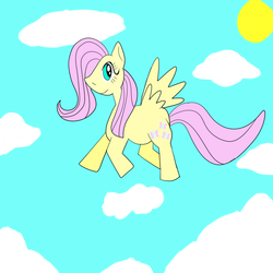 Size: 1100x1100 | Tagged: safe, artist:flamemario12, fluttershy, pony, g4, female, solo