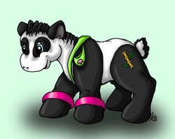 Size: 900x715 | Tagged: safe, artist:suzidragonlady, panda, ponified, tekken