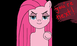 Size: 900x538 | Tagged: safe, artist:verminshy, pinkie pie, fanfic:cupcakes, g4, fourth wall, pinkamena diane pie