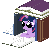 Size: 350x350 | Tagged: safe, artist:tomdantherock, twilight sparkle, pony, unicorn, g4, animated, book, book fort, cute, female, filly, filly twilight sparkle, gif, glowing horn, hnnng, horn, magic, open mouth, reading, simple background, smiling, solo, telekinesis, transparent background, twiabetes, younger