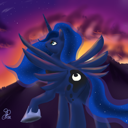 Size: 1200x1200 | Tagged: safe, artist:blackridermodblog, princess luna, pony, g4, female, solo