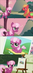 Size: 855x1889 | Tagged: safe, artist:capnpea, edit, edited screencap, screencap, big macintosh, cheerilee, earth pony, pony, g4, hearts and hooves day (episode), :i, faic, filly, filly cheerilee, fimbriae, male, stallion