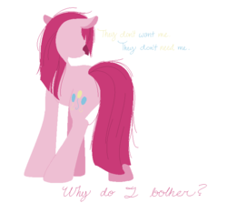 Size: 697x652 | Tagged: safe, artist:terezi-pierope, pinkie pie, g4, dejected, pinkamena diane pie, sad, tumblr