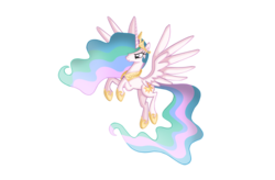 Size: 3000x1968 | Tagged: safe, artist:nalesia, princess celestia, pony, g4, female, flying, frown, mare, serious, simple background, solo, spread wings, transparent background, vector