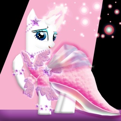 Size: 1000x1000 | Tagged: safe, artist:oriwhitedeer, rarity, pony, g4, bald, clothes, dress, solo