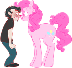 Size: 780x745 | Tagged: safe, artist:terezi-pierope, pinkie pie, g4, angry, crossover, dan, dan vs, tumblr