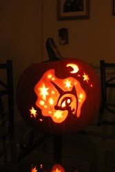 Size: 3456x5184 | Tagged: safe, artist:crypticmagic, nightmare moon, g4, craft, irl, jack-o-lantern, photo, pumpkin