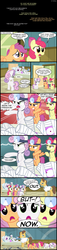 Size: 1000x4401 | Tagged: safe, artist:topgull, apple bloom, bandage pony, doctor horse, doctor stable, hard knocks, scootaloo, sweetie belle, g4, bandy, bed, comic, cutie mark crusaders, dialogue, female, filly, floppy ears, hospital, hospital bed, male, parody, rough tumble, sad, smiling, stallion, stethoscope, trauma center